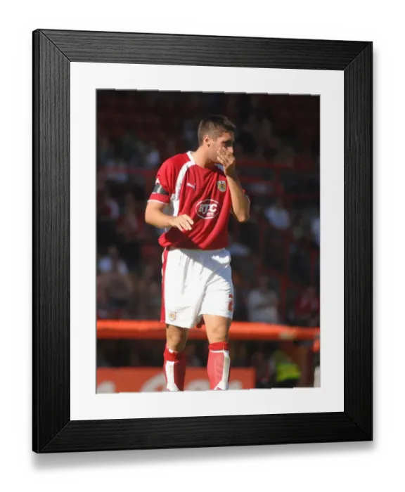Framed Print : A Footballing Dilemma: Bradley Orr Returns to Assemble Against His Former Team - Bristol City vs Scunthorpe United Framed Print : A Footballing Dilemma: Bradley Orr Returns to Assemble Against His Former Team - Bristol City vs Scunthorpe United
