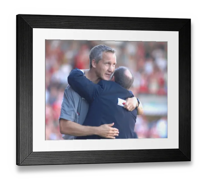 Framed Print : Gary Johnson Keith Millen-Scunthorpe Utd Framed Print : Gary Johnson Keith Millen-Scunthorpe Utd