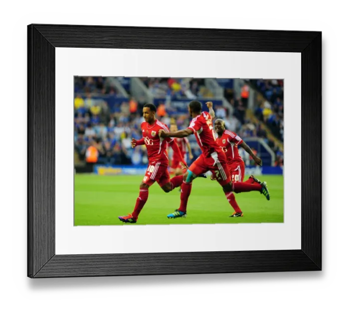 Framed Print : Nicky Maynard Scores First Goal for Bristol City in 2011 Championship Match vs. Leicester City Framed Print : Nicky Maynard Scores First Goal for Bristol City in 2011 Championship Match vs. Leicester City