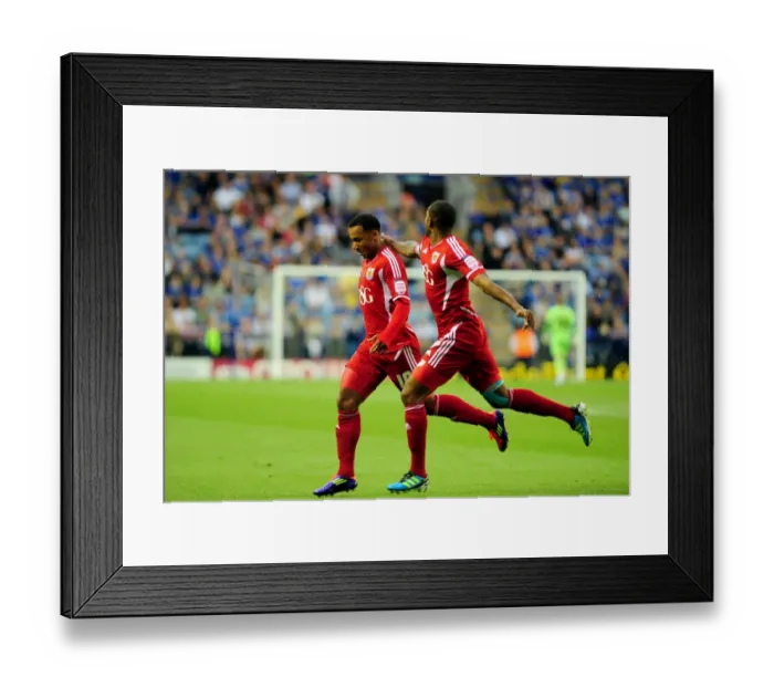 Framed Print : Nicky Maynard's Stunner: Leicester City vs. Bristol City, Championship Match, 06 / 08 / 2011 - Nicky Maynard Scores Opening Goal for Bristol City at King Power Stadium Framed Print : Nicky Maynard's Stunner: Leicester City vs. Bristol City, Championship Match, 06 / 08 / 2011 - Nicky Maynard Scores Opening Goal for Bristol City at King Power Stadium