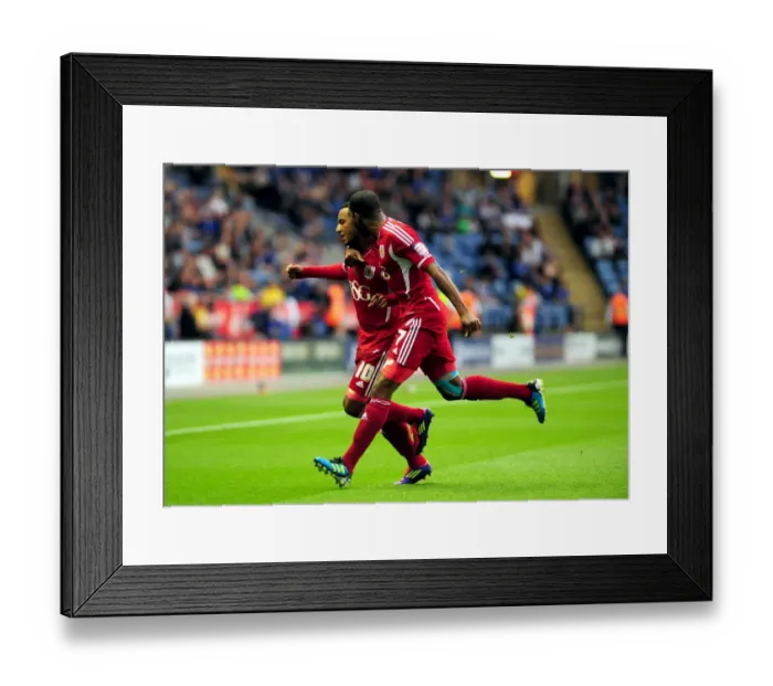 Framed Print : Bristol City's Nicky Maynard Scores Championship Opener Against Leicester City (August 2011)