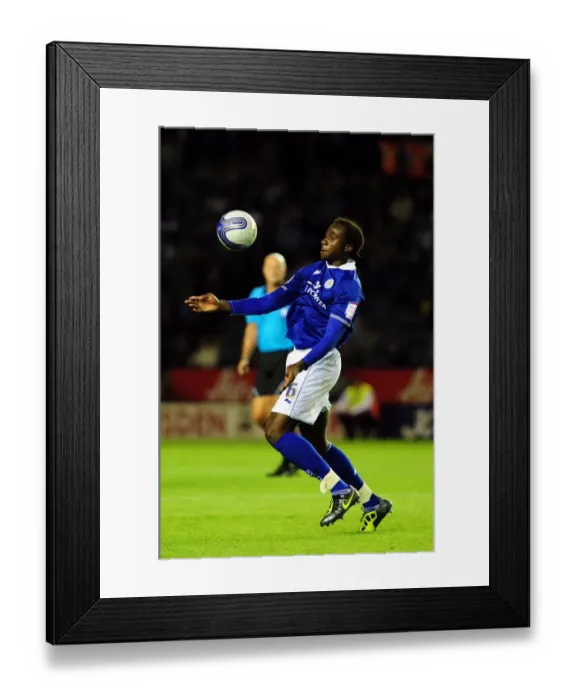 Framed Print : Souleymane Bamba of Leicester City vs. Bristol City in Championship Match at King Power Stadium (17-08-2011)