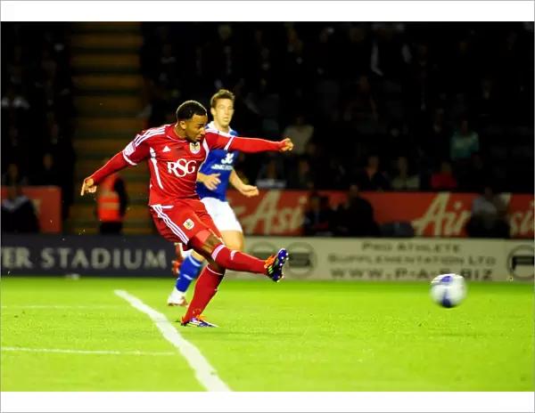 Nicky Maynard Scores Second Goal for Bristol City against Leicester City, Championship Match, August 2011