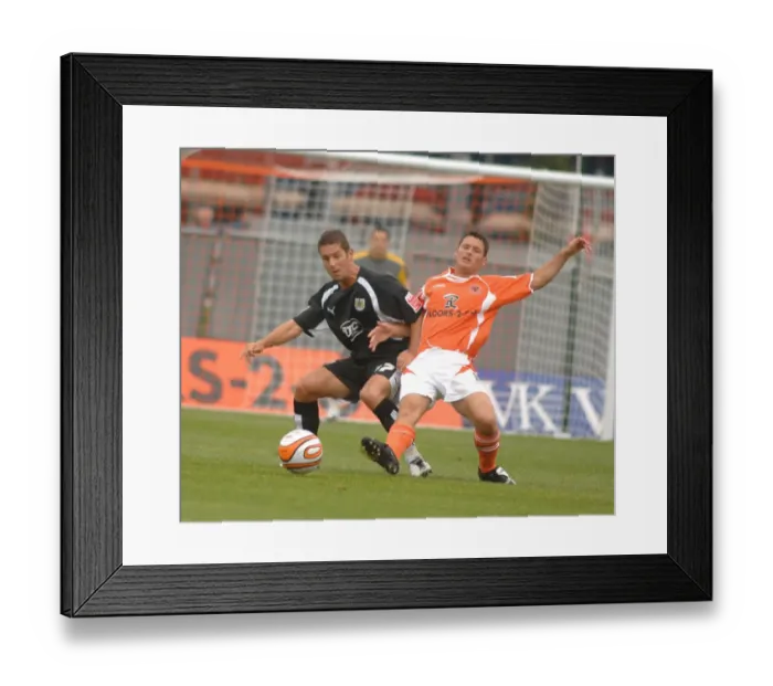 Framed Print : Alex Russell in Action for Blackpool Against Bristol City