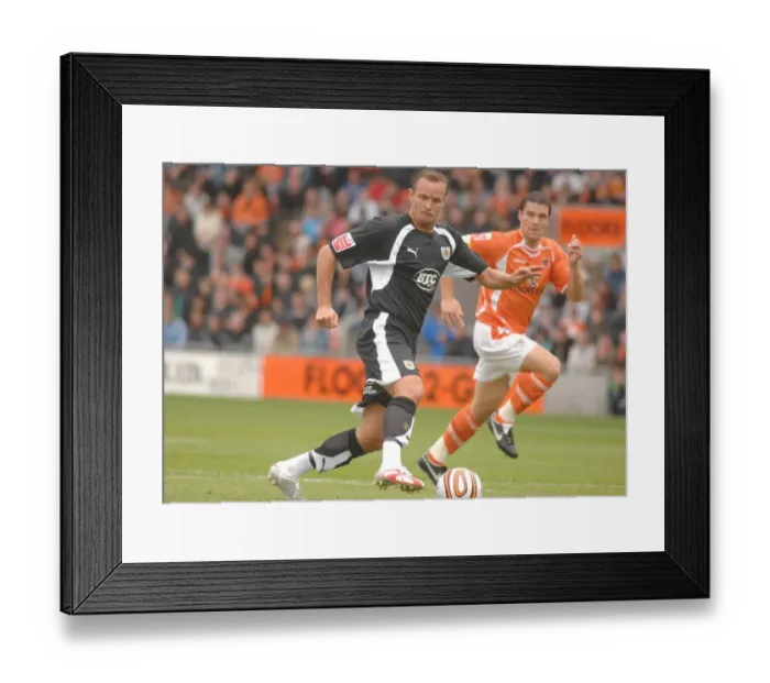 Framed Print : Action-Packed Moment: Lee Trundle vs. Blackpool vs. Bristol City