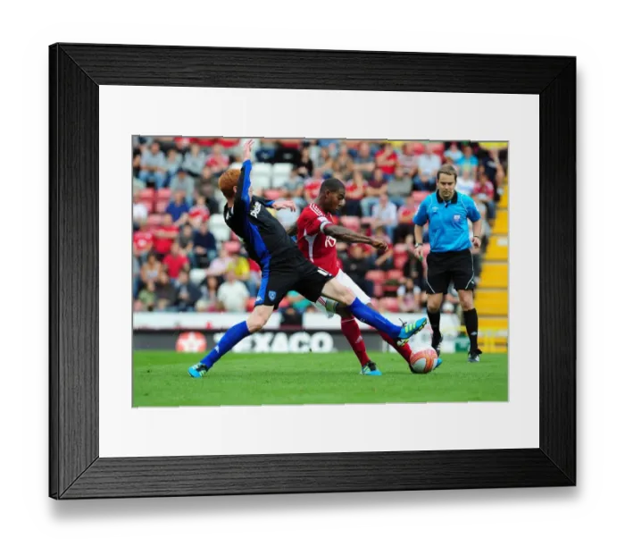 Framed Print : Championship Showdown: Marvin Elliott vs Dave Kitson (2008-09) - Bristol City vs Portsmouth, Ashton Gate Stadium Framed Print : Championship Showdown: Marvin Elliott vs Dave Kitson (2008-09) - Bristol City vs Portsmouth, Ashton Gate Stadium