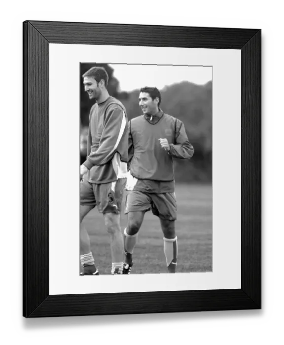 Framed Print : Bristol City FC: McCombe and Orr in Focus during 07-08 Training Framed Print : Bristol City FC: McCombe and Orr in Focus during 07-08 Training