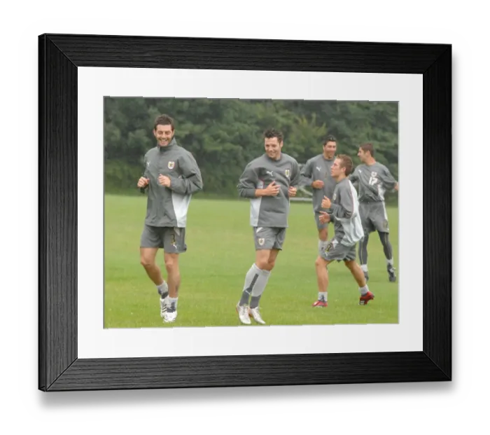 Framed Print : Bristol City FC: McAllister and Sproule in Training (07-08)