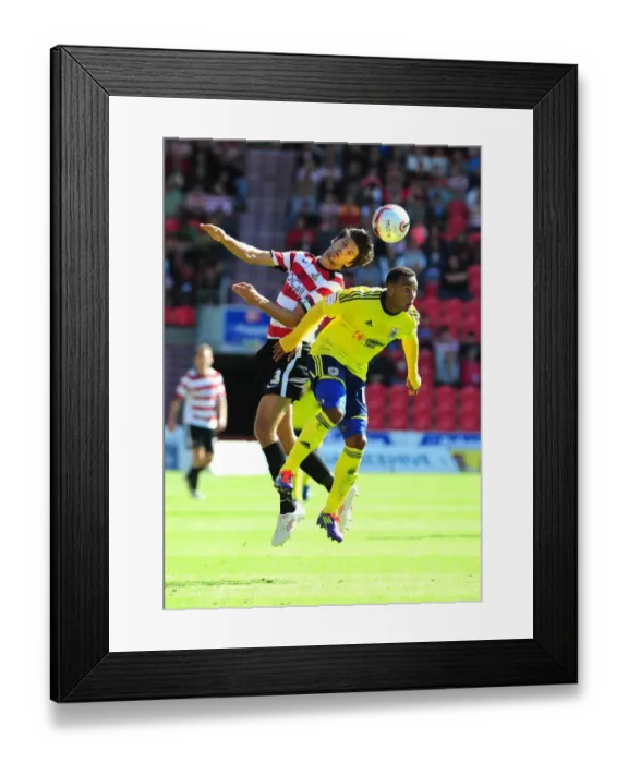 Framed Print : Bristol City's Nicky Maynard vs. Doncaster Rovers George Friend in League Cup Clash - 27 / 08 / 2011 Framed Print : Bristol City's Nicky Maynard vs. Doncaster Rovers George Friend in League Cup Clash - 27 / 08 / 2011