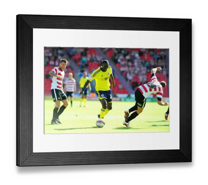 Framed Print : Adomah Scores Opening Goal: Doncaster Rovers vs. Bristol City, League Cup 2011 Framed Print : Adomah Scores Opening Goal: Doncaster Rovers vs. Bristol City, League Cup 2011