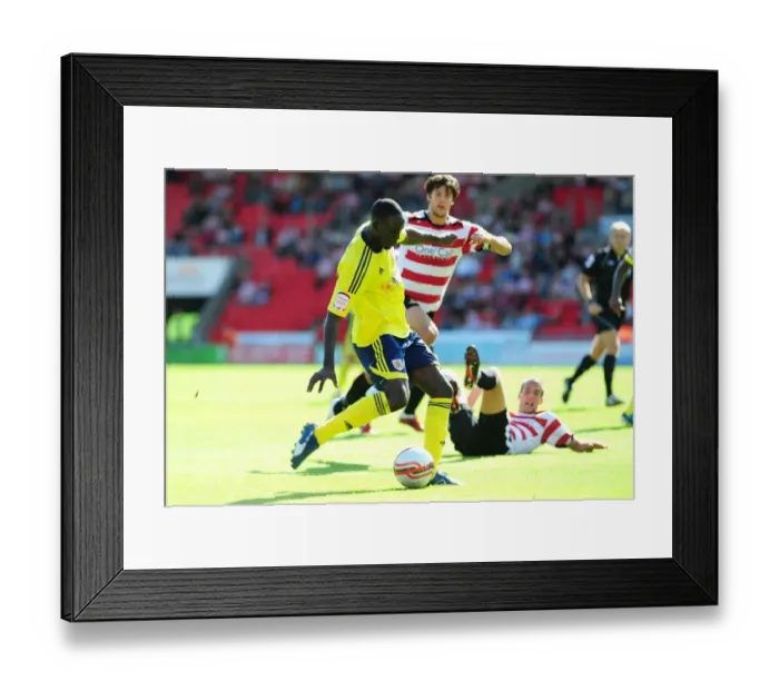 Framed Print : Adomah Scores First: Doncaster Rovers vs. Bristol City, League Cup 2011