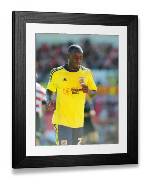 Framed Print : Adomah's Stunner: Doncaster Rovers vs. Bristol City, League Cup 2011 - Albert Adomah Scores Opener