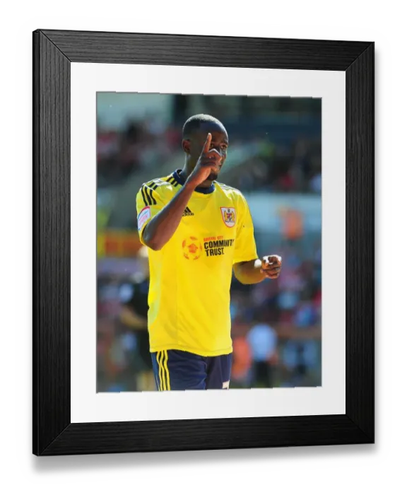 Framed Print : Bristol City's Albert Adomah Scores Opening Goal Against Doncaster Rovers in League Cup (27 / 08 / 2011) Framed Print : Bristol City's Albert Adomah Scores Opening Goal Against Doncaster Rovers in League Cup (27 / 08 / 2011)