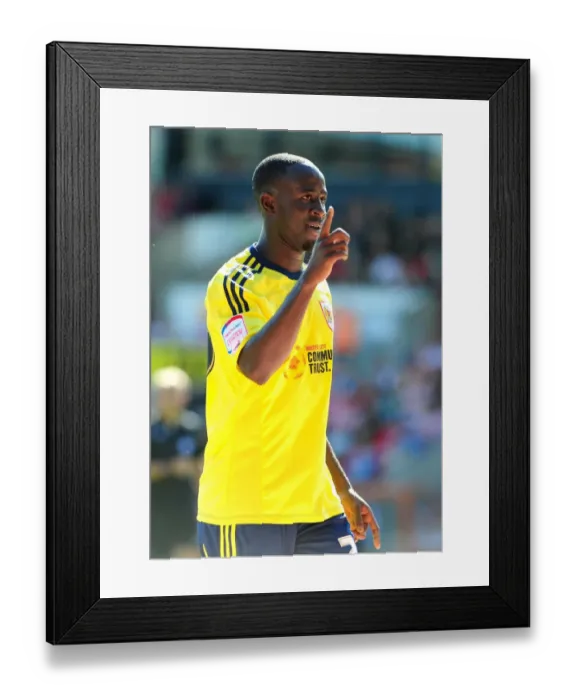 Framed Print : Bristol City's Albert Adomah Scores Opening Goal in League Cup Match Against Doncaster Rovers (2011)