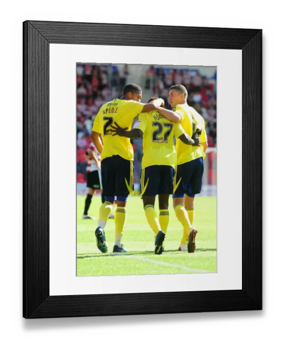 Framed Print : Adomah's Stunner: Bristol City's Opening Goal vs Doncaster Rovers in League Cup, 2011 Framed Print : Adomah's Stunner: Bristol City's Opening Goal vs Doncaster Rovers in League Cup, 2011