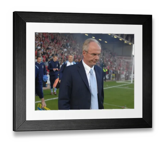 Framed Print : Sven-Goran Eriksson-Manchester City