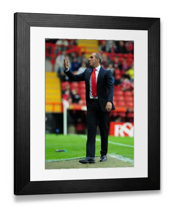Framed Print : Paulo Di Canio Leads Swindon in League Cup Clash at Ashton Gate Stadium (August 2011) Framed Print : Paulo Di Canio Leads Swindon in League Cup Clash at Ashton Gate Stadium (August 2011)