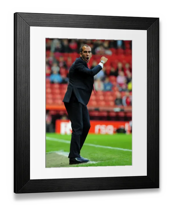 Framed Print : Paulo Di Canio Leads Swindon in League Cup Match at Ashton Gate Stadium (August 2011) Framed Print : Paulo Di Canio Leads Swindon in League Cup Match at Ashton Gate Stadium (August 2011)