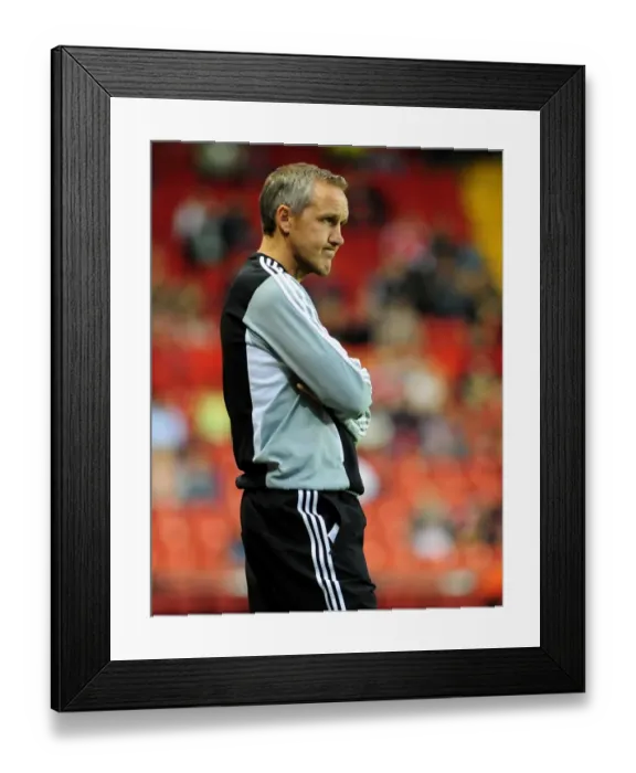 Framed Print : Keith Millen Leads Bristol City Against Swindon Town in League Cup Clash at Ashton Gate, 2011 Framed Print : Keith Millen Leads Bristol City Against Swindon Town in League Cup Clash at Ashton Gate, 2011