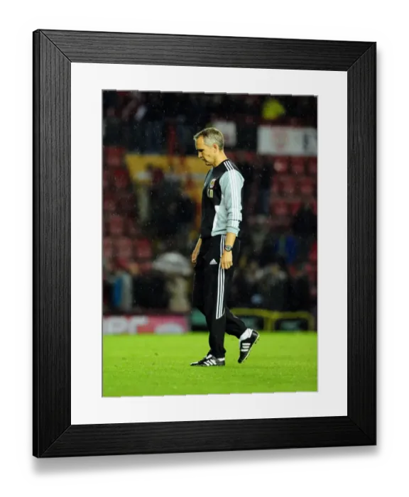 Framed Print : Keith Millen's Shocking Exit: Disappointing League Cup Loss for Bristol City against Swindon Town (August 2011) Framed Print : Keith Millen's Shocking Exit: Disappointing League Cup Loss for Bristol City against Swindon Town (August 2011)