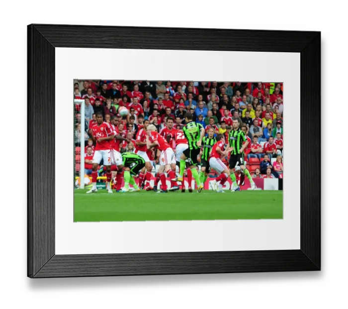 Framed Print : Bristol City vs. Brighton: Harley's Shot Blocked in Championship Match, September 10, 2011 - Editorial Use Only Framed Print : Bristol City vs. Brighton: Harley's Shot Blocked in Championship Match, September 10, 2011 - Editorial Use Only