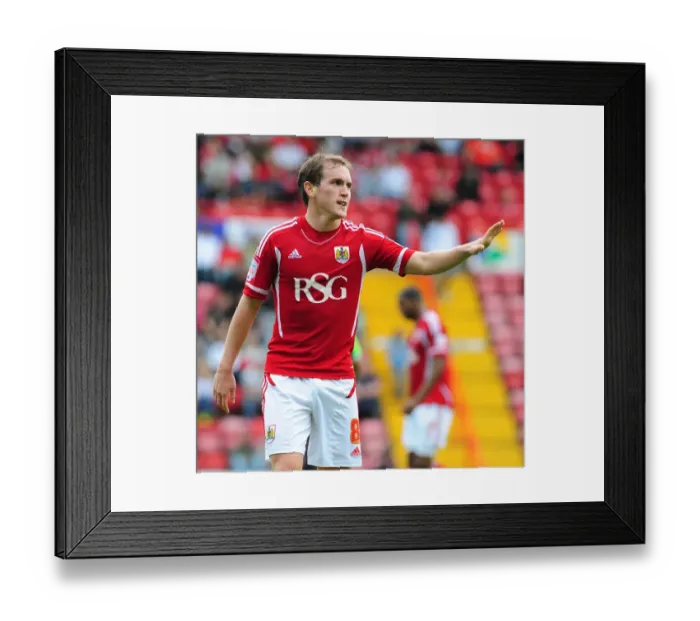 Framed Print : Neil Kilkenny in Championship Action: Bristol City vs Brighton (Sept. 10, 2011) - Ashton Gate Stadium