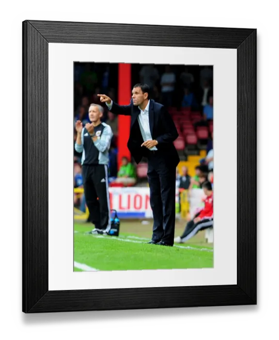 Framed Print : Gus Poyet Leads Brighton at Ashton Gate: Bristol City vs Brighton Championship Clash - September 10, 2011 Framed Print : Gus Poyet Leads Brighton at Ashton Gate: Bristol City vs Brighton Championship Clash - September 10, 2011