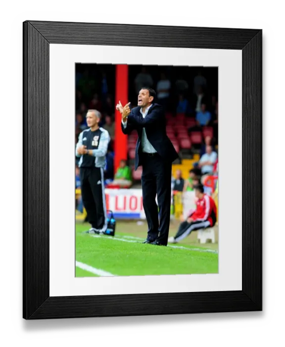 Framed Print : Gus Poyet at the Helm: Championship Clash between Bristol City and Brighton, 10 / 09 / 2011 Framed Print : Gus Poyet at the Helm: Championship Clash between Bristol City and Brighton, 10 / 09 / 2011