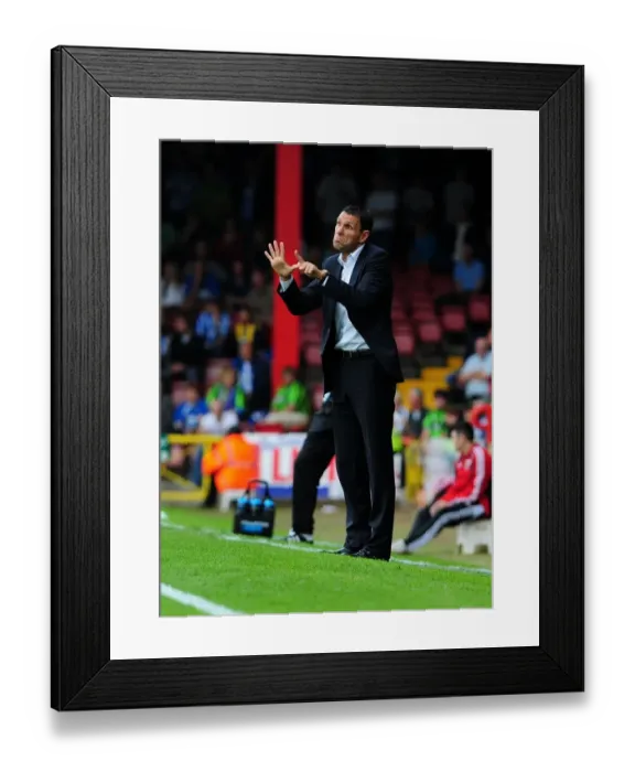 Framed Print : Gus Poyet at the Helm: September 10, 2011 - Championship Showdown between Bristol City and Brighton at Ashton Gate Framed Print : Gus Poyet at the Helm: September 10, 2011 - Championship Showdown between Bristol City and Brighton at Ashton Gate