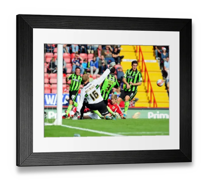 Framed Print : Bristol City's Jon Stead Thwarted by Brighton Defense in Championship Match, September 10, 2011 Framed Print : Bristol City's Jon Stead Thwarted by Brighton Defense in Championship Match, September 10, 2011