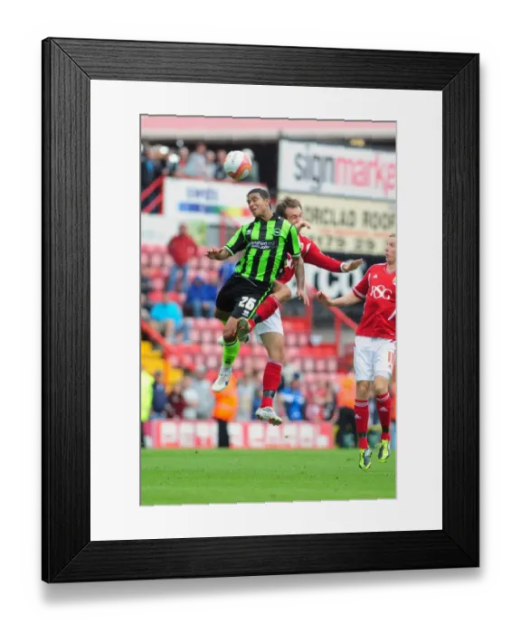 Framed Print : Bristol City vs Brighton: Liam Bridcutt vs Brett Pitman Battle in Championship Match, September 10, 2011 - Editorial Use Only Framed Print : Bristol City vs Brighton: Liam Bridcutt vs Brett Pitman Battle in Championship Match, September 10, 2011 - Editorial Use Only