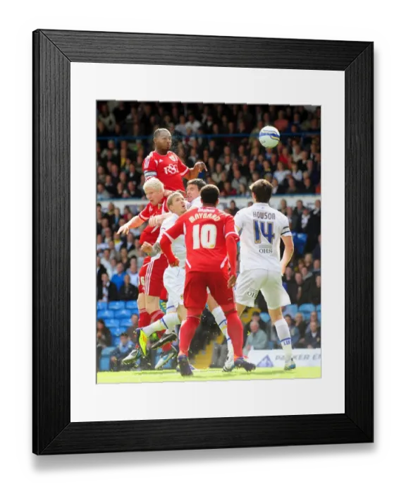 Framed Print : Marvin Elliott's Close Header in Leeds United vs. Bristol City League Cup Match - September 16, 2011 Framed Print : Marvin Elliott's Close Header in Leeds United vs. Bristol City League Cup Match - September 16, 2011