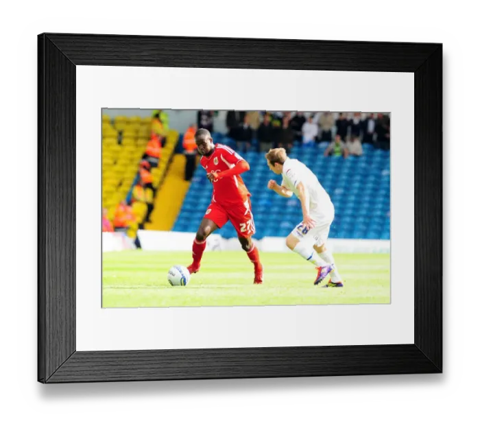 Framed Print : Adomah vs. White: Leeds United vs. Bristol City, League Cup Clash at Elland Road - September 16, 2011 Framed Print : Adomah vs. White: Leeds United vs. Bristol City, League Cup Clash at Elland Road - September 16, 2011