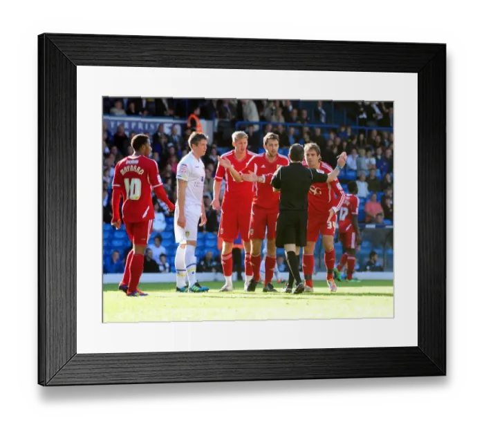 Framed Print : Leeds United vs. Bristol City: Controversial Late Goal Disallowed - Football, League Cup, 16th September 2011