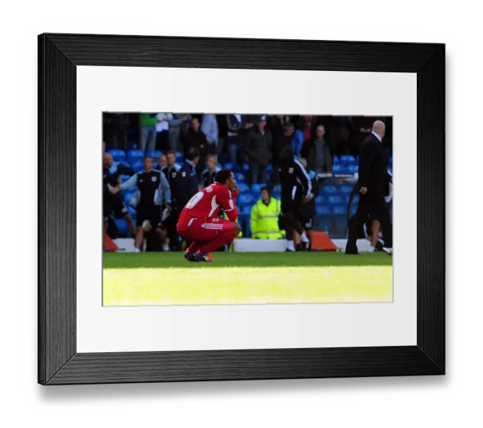 Framed Print : Disappointment at the Final Whistle: Nicky Maynard of Bristol City After Leeds United's League Cup Victory, 16th September 2011