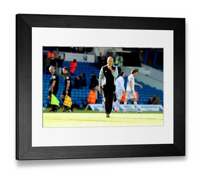 Framed Print : Keith Millen Leads Bristol City against Leeds United in League Cup, September 16, 2011
