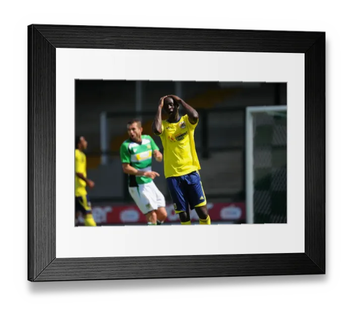 Framed Print : Adomah's Regret: Missed Opportunity in Bristol City's Pre-Season Friendly against Yeovil Town at Huish Park