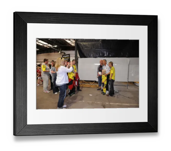 Framed Print : Bristol City FC: Manager Keith Millen Engages with Fans at Ashton Gate Open Day Framed Print : Bristol City FC: Manager Keith Millen Engages with Fans at Ashton Gate Open Day