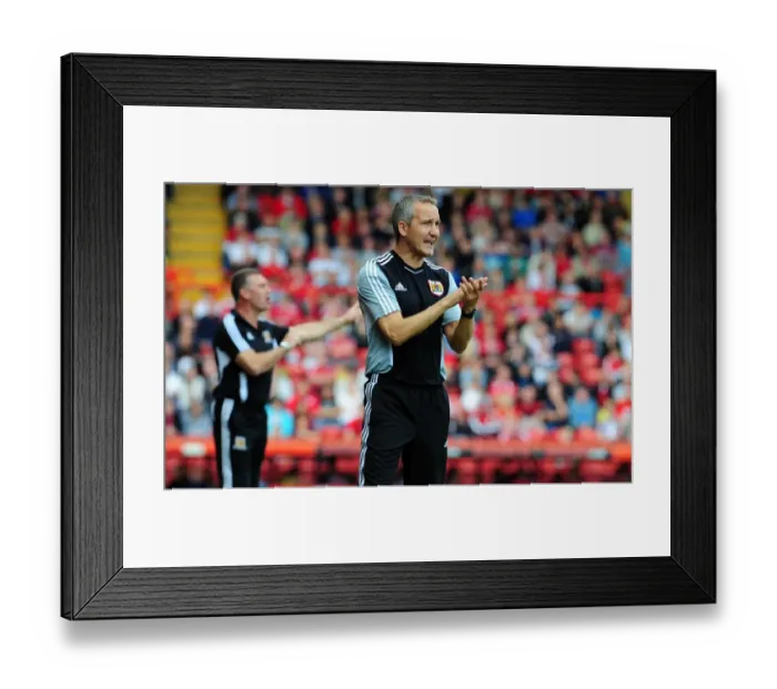 Framed Print : Keith Millen and Bristol City Face Championship Challenge from Hull City at Ashton Gate Stadium (September 24, 2011)