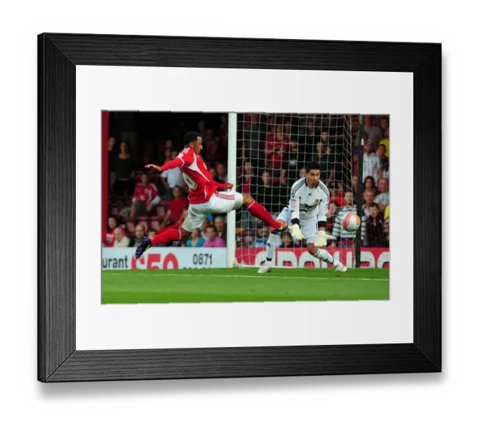 Framed Print : Bristol City's Nicky Maynard Denied by Hull City's Adriano Basso in Championship Match, 24 / 09 / 2011 Framed Print : Bristol City's Nicky Maynard Denied by Hull City's Adriano Basso in Championship Match, 24 / 09 / 2011