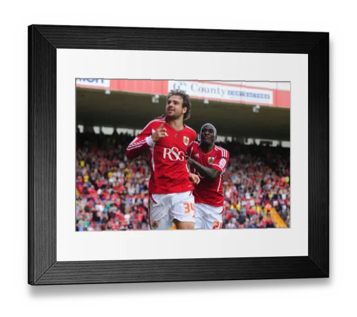 Framed Print : Brett Pitman's Equalizer: Championship Clash Between Bristol City and Hull City, 24th September 2011