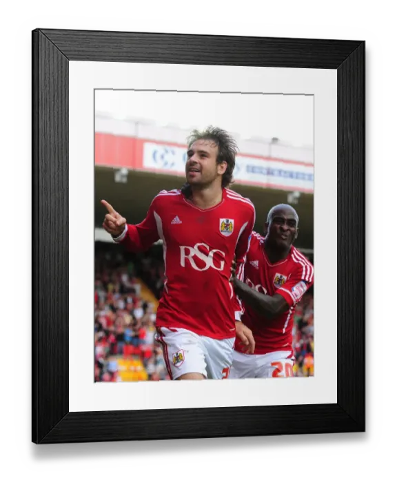 Framed Print : Brett Pitman's Equalizer: Championship Thriller at Ashton Gate - September 24, 2011 (Bristol City vs. Hull City)