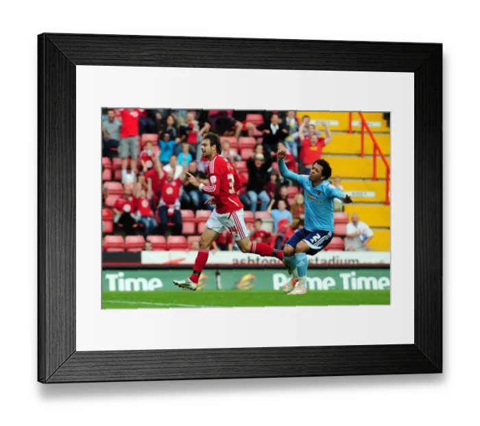 Framed Print : Brett Pitman's Late Equalizer: Bristol City vs. Hull City in Championship Action (September 24, 2011)