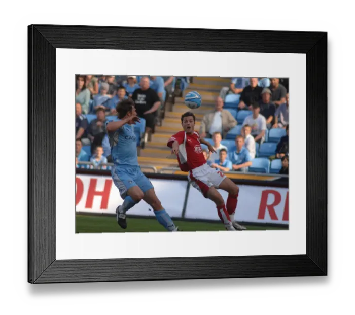 Framed Print : Football Rivalry: Ivan Sproule Fights it Out in the Coventry City vs. Bristol City Clash