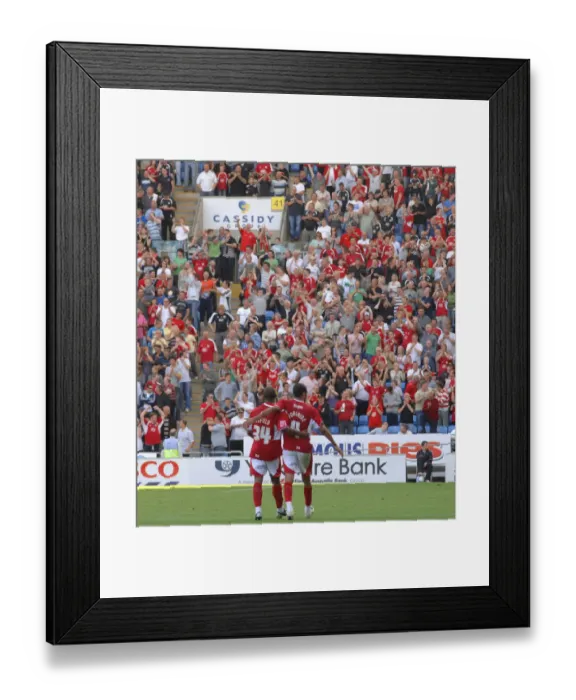 Framed Print : Bristol City's Liam Fontaine and Darren Byfield Clash in Coventry City Match Framed Print : Bristol City's Liam Fontaine and Darren Byfield Clash in Coventry City Match