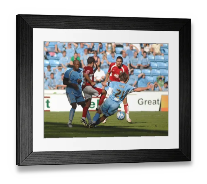 Framed Print : Lee Johnson in Action: Coventry City vs. Bristol City Football Match Framed Print : Lee Johnson in Action: Coventry City vs. Bristol City Football Match