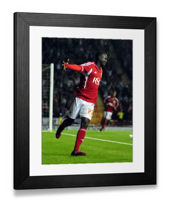 Framed Print : Bristol City's Albert Adomah Scores Opener vs. Reading in Championship Match, September 2011 Framed Print : Bristol City's Albert Adomah Scores Opener vs. Reading in Championship Match, September 2011