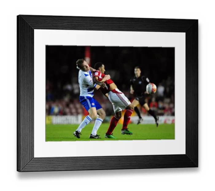 Framed Print : Bristol City vs. Reading: Nicky Maynard vs. Alex Pearce Battle in Championship Match, September 2011 Framed Print : Bristol City vs. Reading: Nicky Maynard vs. Alex Pearce Battle in Championship Match, September 2011