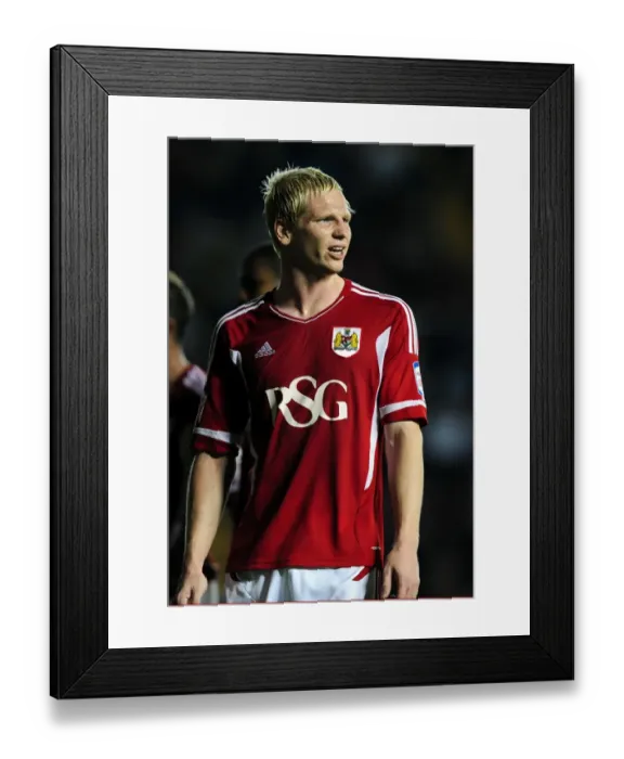 Framed Print : Bristol City vs Reading, Championship Match: Ryan McGivern in Action at Ashton Gate Stadium - 27.09.2011 (Editorial Use Only)