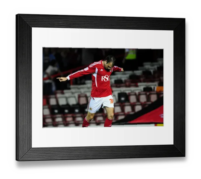 Framed Print : Brett Pitman's Thrilling Goal Celebration: Championship 2011 - Bristol City vs. Reading Framed Print : Brett Pitman's Thrilling Goal Celebration: Championship 2011 - Bristol City vs. Reading